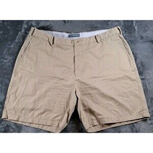 Peter Millar Golf Shorts Mens 42 Chino Khaki Tan Casual Cotton Flat Front